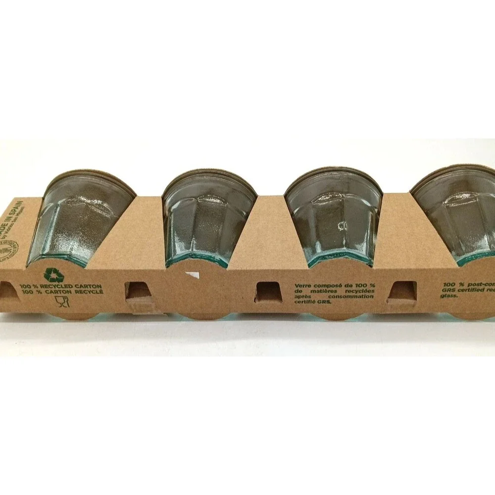 Vidrios San Miguel Green Recycled Glass Set of 4 Tumblers Spain 7.44 Ozs NIB